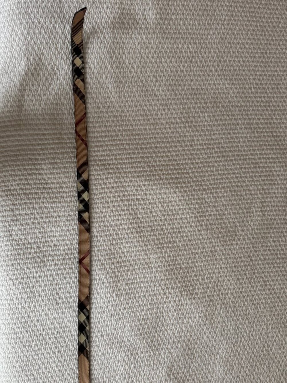 Burberry Reversible Check Black Belt Silver Buckle Made in Italy